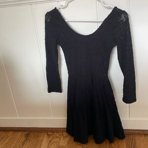 Abercrombie Women xs lace black scoop neck dress